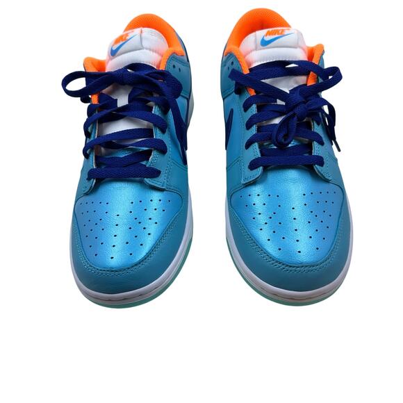 Nike Dunk Low SE Blue Orange Men’s 10/Wmns 11.5 Glow Sole Streetwear NWOB - Picture 4 of 10